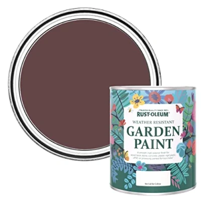 Image of Rust Oleum Dark Purple Mould Resistant Garden Paint in Matt Finish Mulberry Street 750ml