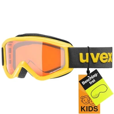 Image of Uvex Unisex Kids, speedy pro ski goggles, yellow black/lasergold, one size