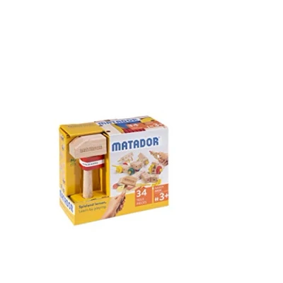 Image of MATADOR 21034 M034 Construction Kit from 3 Years, Wood Colours, Multi Coloured