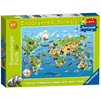 Image of Ravensburger Endangered Animals 60 Piece Jigsaw Puzzle for Kids Age 4 Years and Up