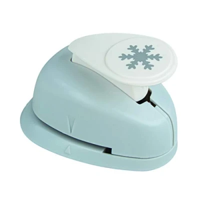Image of Rayher Paper Craft Punch with Snowflake Design, Lever for Card Making and Scrapbooking, 5.08cm, 2&quot;, 69007000
