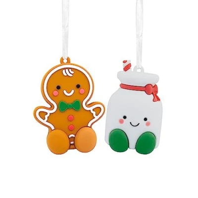 Image of Hallmark Better Together Gingerbread and Milk Magnetic Christmas Ornaments, Set of 2 (0001HGO3026)