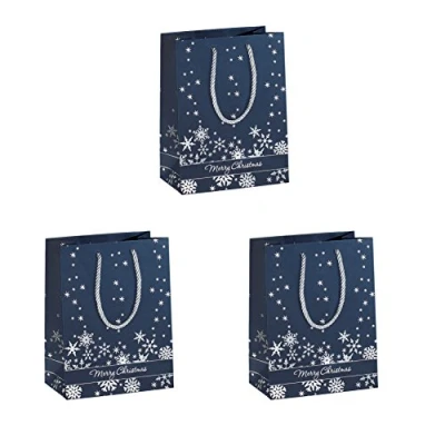 Image of SIGEL GT111 Bag &quot;Silver Snowflakes&quot;, small, 17 x 23 10 cm, 3 Pieces