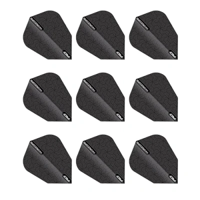 Image of RED DRAGON V Standard Black Dart Flights 3 Sets Per Pack (9 in total)