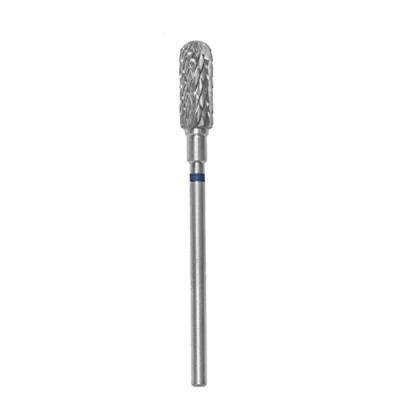 Image of STALEKS PRO Carbide Cutter Bit Rounded Cylinder (Blue Ring) I Attachment for Apparative Manicures and Pedicures Grinding Electric Equipment Nail Drill (FT30B050/13)