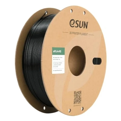Image of eSUN PLA+ Filament 1.75mm, ePLA+HS High Speed 3D Printer Dimensional Accuracy +/ 0.03mm, 1KG Spool (2.2 LBS) Speedy PLA Plus for Printers, Black