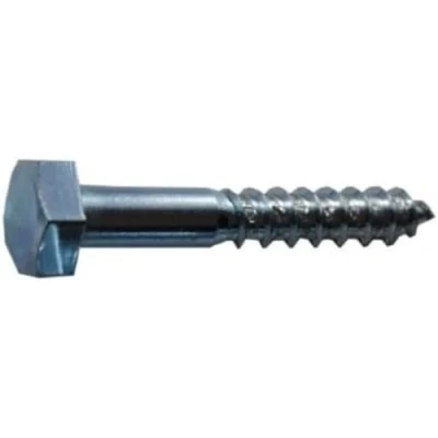 Image of Merriway BH02708 (4 Pcs) Coach Screw, M10 x 75mm (3/8 inch 3 inch) Zinc Plated Pack of 4 Pieces