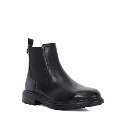 Image of Dune Ladies Perception Leather Low Heel Chelsea Boots Size UK 7 Flat Ankle Black