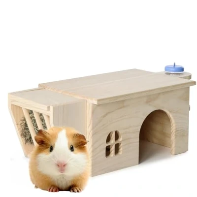 Image of Navaris Guinea Pig House Hides or Hideout for your Small Pet Place to Hide Syrian Hamsters Gerbil Rat Chinchilla Mouse Hamster in Igloo Cottage Houses