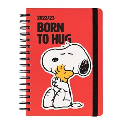 Image of Grupo Erik: Official Snoopy Diary 2022 2023 Back To School 12 Months Academic Week View A5 August July Mid Year With Stickers Gifts