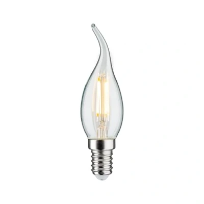 Image of Paulmann LED candle E14 4.8W filament 2,700K flame tip bulb clear
