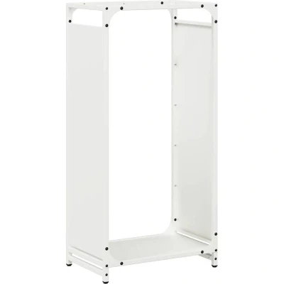 Image of vidaXL Firewood Rack Black 44x28x90 cm Cold rolled steel