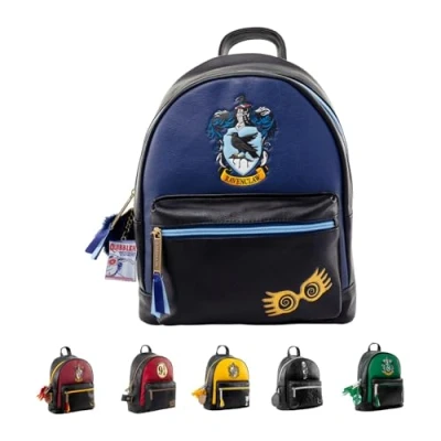 Image of Pyramid International HARRY POTTER (RAVENCLAW) Fashion Backpack Luxury Faux Leather, Unique Lining, Matching Zipper Accessory, Inner &amp; Outer Pockets, Iconic Spacious