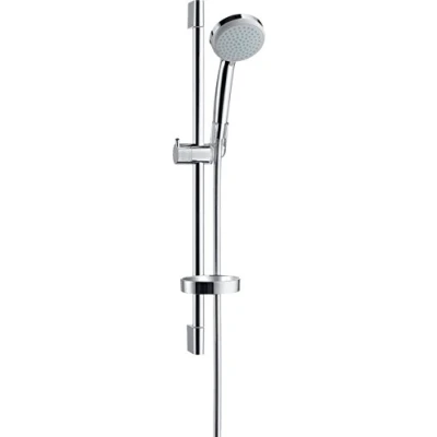 Image of hansgrohe Croma 100 shower set Vario EcoSmart 9 l/min with rail 65 cm and soap dish