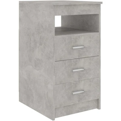 Image of vidaXL Drawer Cabinet Concrete Grey 40x50x76 cm Engineered Wood