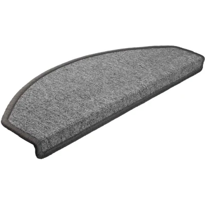 Image of vidaXL Stair Mats 20 pcs 65x24x4 cm Dark Grey Half Round Large