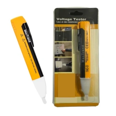 Image of Non Contact Voltage Tester Pen (90V 1000V) Electrical with Buzzer, Flashlight, Live Wire Detector &amp; Breakpoint Finder (No Battery)