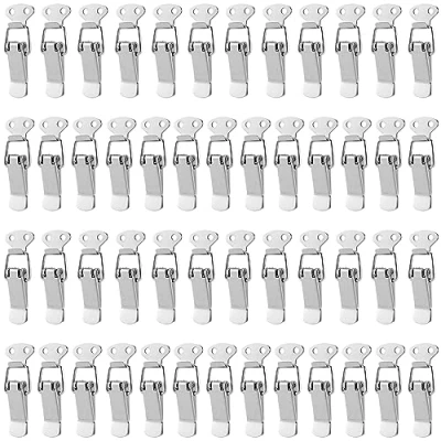 Image of FUNSUEI 50 PCS Spring Loaded Toggle Latch Hasp, Catch Clamp Clips, Lock for Toolbox, Case Box, Chest, Drawer, Cabinet