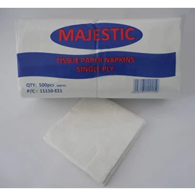 Image of ksp Partners ltd Soft Dinner White Napkins Paper Serviettes Biodegradable 30cm 1PLY 1000 (White)