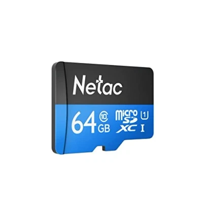 Image of NETAC P500 64GB UHS 1 U1 MICRO SDHC CARD + SD ADAPTOR, 80MB/S