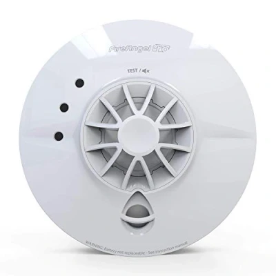 Image of FireAngel Pro Connected Smart Kitchen Heat Alarm, Mains Powered with Wireless Interlink and 10 Year Life, FP1740W2 R, White