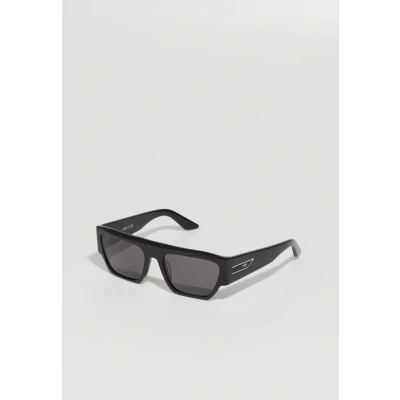 Image of GCDS Unisex GD0064 01A Sunglasses Acetate Black Smoke Geometric Normal