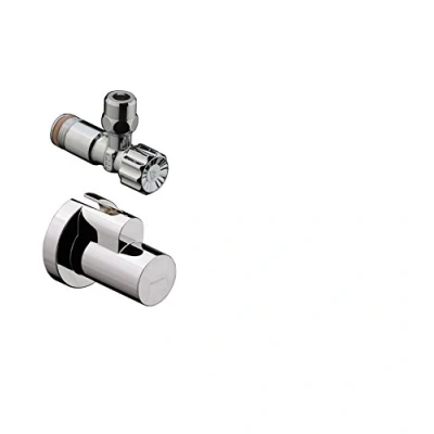 Image of hansgrohe angle valve with single cover, chrome