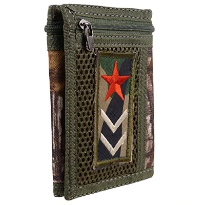 Image of Red X Mens Camouflage Canvas Wallet Cream Star