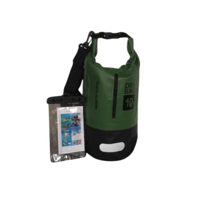 Image of Waterproof Dry Bag 5L 10L 20L 30L Lightweight Large Capacity Sack with Phone Pouch Organizer Storage Bags Long Adjustable Strap Canoe/Fishing/Rafting/Swimming/Snowboarding (10L, Khaki Green)
