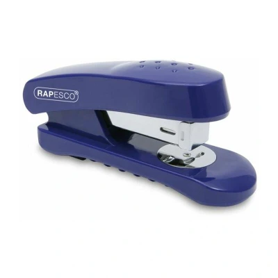Image of Rapesco Snapper Half Strip Stapler Plastic 20 Sheet Blue
