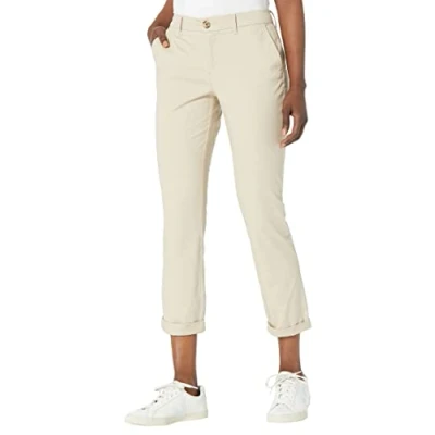 Image of Tommy Hilfiger Women&#039;s Hampton Chino Pant Solid Underpants, Khaki, 40 (8)