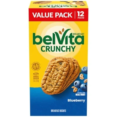 Image of belVita Blueberry Breakfast Biscuits, 12 Count Box, 21.12 Ounce