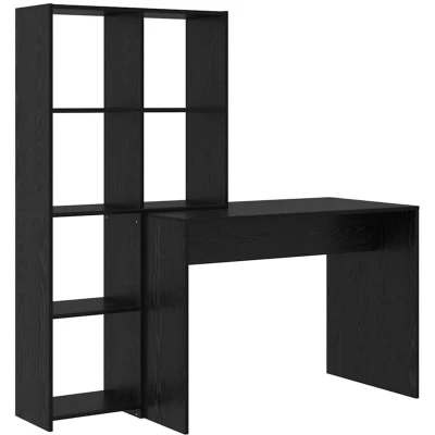 Image of vidaXL with Shelf Storage Black oak Engineered wood