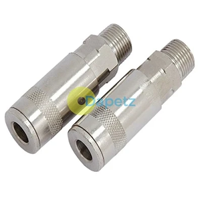 Image of Dapetz ® 2PC Air Line Hose Connector 3/8&quot; BSP Male Thread Quick Release Airline Compressor Fitting Coupler Set