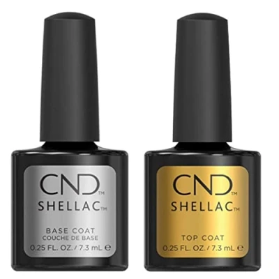 Image of CND Shellac Power Polish Gel UV Base and Top Coat 7.3ml
