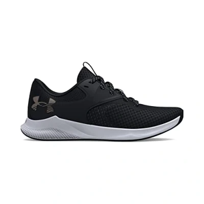 Image of Under Armour Charged Aurora 2 Training shoe, Women&#039;s, Size: 9,5, Black/metallic warm silver Textile/synthetics
