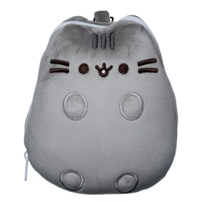 Image of Puckator Relaxeazzz Pusheen Cat Shaped Travel Pillow &amp; Eye Mask Sleep Masks Kids Accessories For Sleeping Airplane Flight Plane Neck Pillows