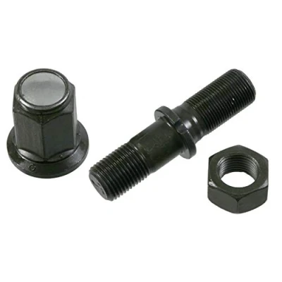 Image of febi bilstein 07733 Wheel Stud with pressure plate nut and counter nut, pack of one