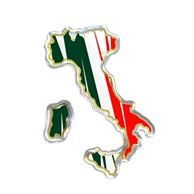 Image of 4R Quattroerre.it 32121 3D Sticker Italy Silhouette HQ, 48 x 65 mm