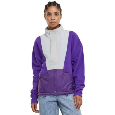 Image of Urban Classics Fleece jacket, Women&#039;s, Size: XXL, Realviolet lightasphalt