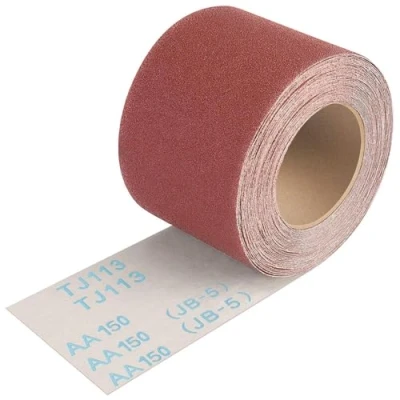 Image of Shineboc Sandpaper Roll 150 Grit, 93mm x 10m Emery Cloth Sanding Rolls for Wood Metal Stainless Steel Hand Sanders
