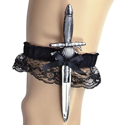 Image of Bristol Novelty BA2990 Pirate Knife Garter for Fancy Dress, Womens, One Size