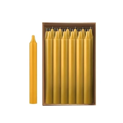 Image of Concept4u 25 x Orange Tapered Dinner Candles Upto 7 Hour Burn Time Long Lasting Pure Paraffin Wax Unscented &amp; Non Smoke Ideal for Candlelight Parties Home Decor