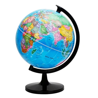 Image of EXERZ 30cm World Globe Political Map Large Educational Geographic Self Assembled School Diameter
