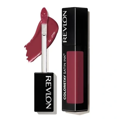 Image of Revlon ColorStay Satin Ink Liquid Lipstick, Longwear Rich Lip Colors, Formulated with Black Currant Seed Oil, 005 Silky Sienna .