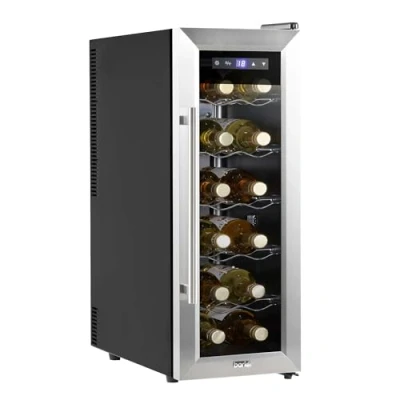 Image of Baridi 12 Bottle Wine Cooler with Digital Touch Screen Controls &amp; LED Light, Stainless Steel DH74