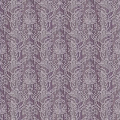 Image of Galerie G34147 Nordic Elements Pretty Damask Wallpaper, Purple, 10m x 53cm