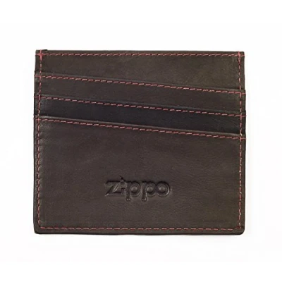 Image of Zippo Leather, Credit Card Holder Coin Pouch, 10 cm, Mocha