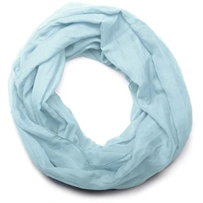 Image of styleBREAKER lighter solid color loop tube scarf, silky, Unisex 01016076, Colour:Light Blue