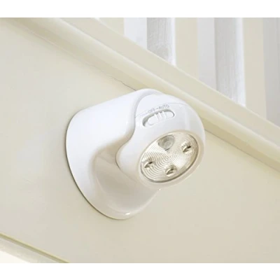 Image of Auraglow Battery Operated Motion Activated PIR Sensor Removable Cordless LED Security Light (White, without Batteries)